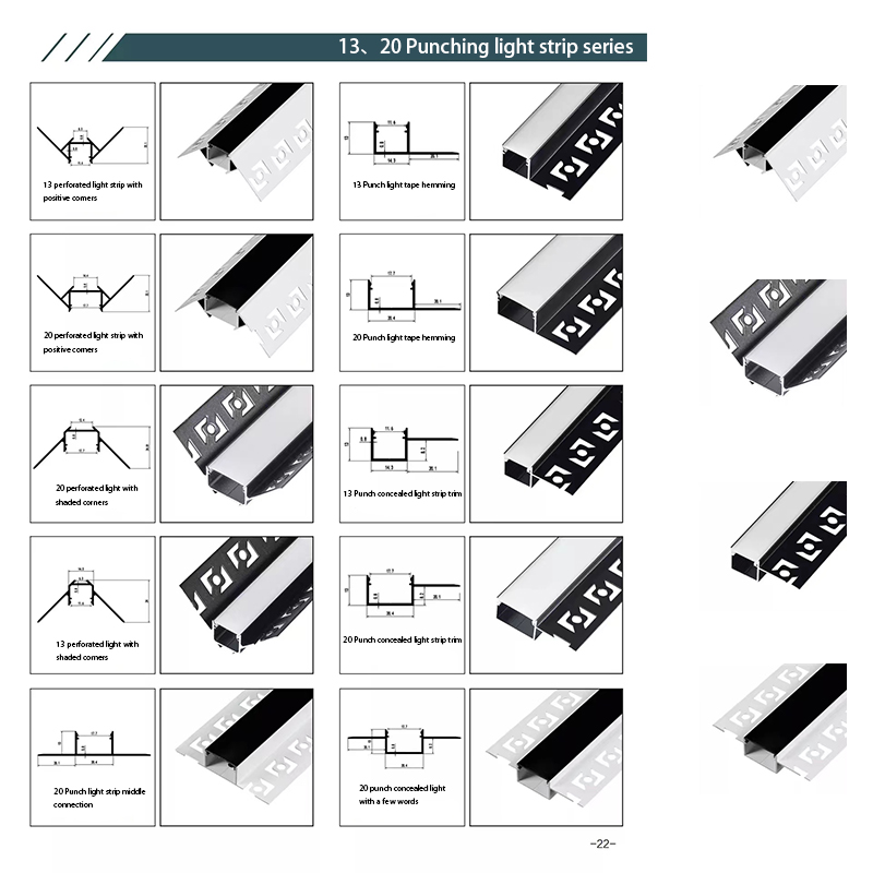 Linii decorative din aluminiu care protejează și decorează marginile plăcilor